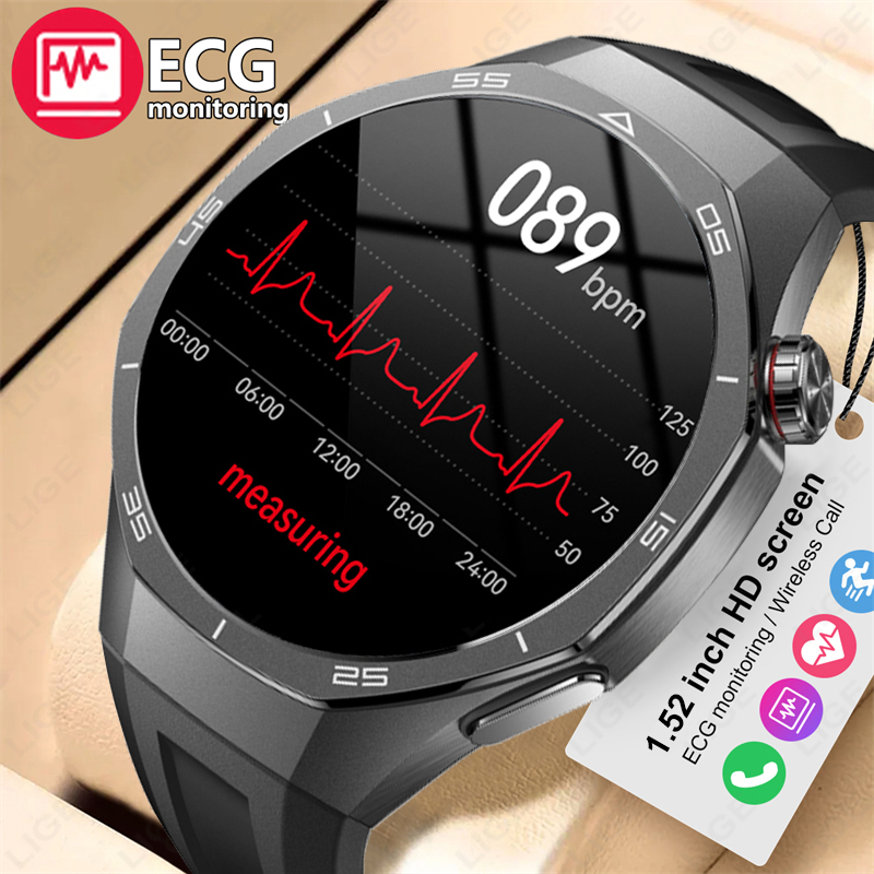 Smartwatch Health Watches For Men - LIGE New ECG Monitor Watch Health