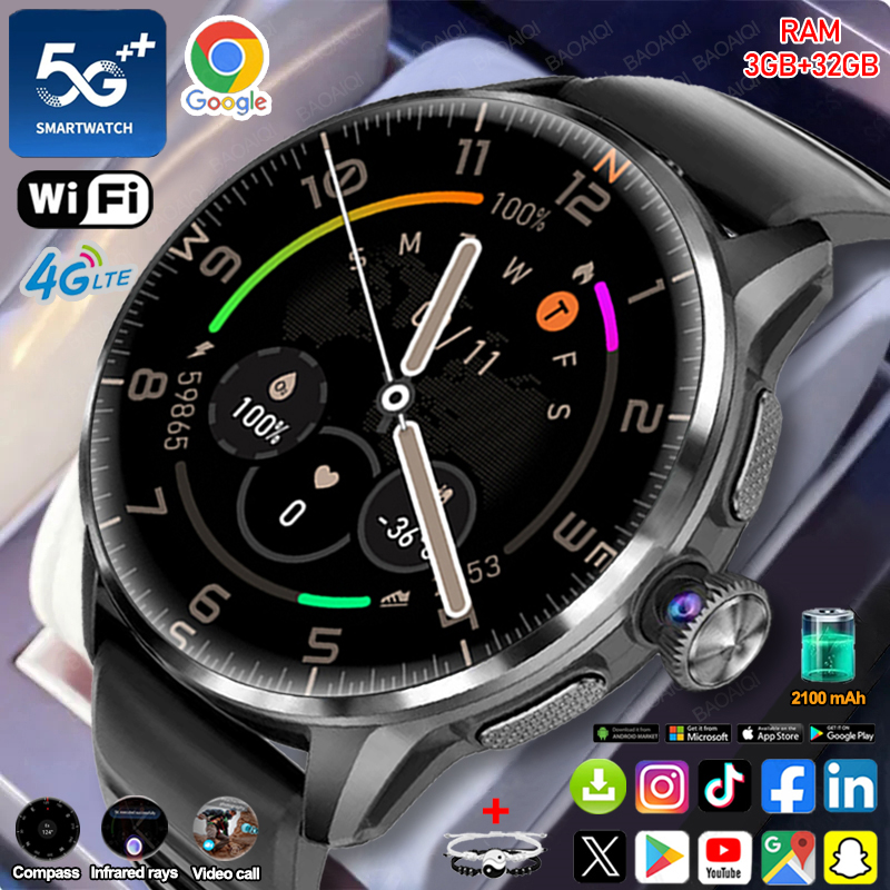 Watch Esim - 5G/4G Full Network Smart Watch 1.60