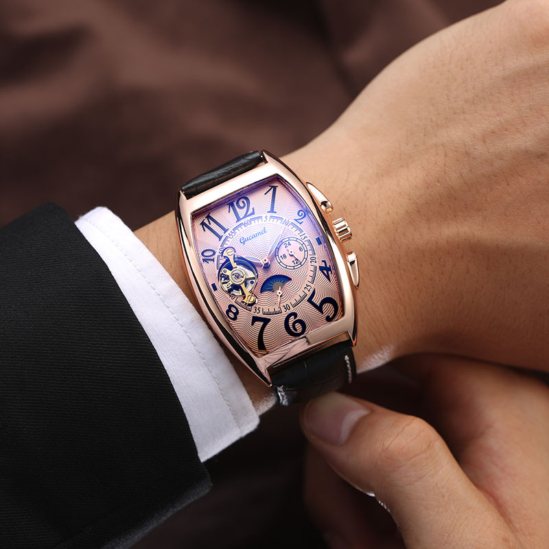 Smartwatch Luxury Watches For Men - Men’s* Automatic Mechanical Watch Barrel Shape