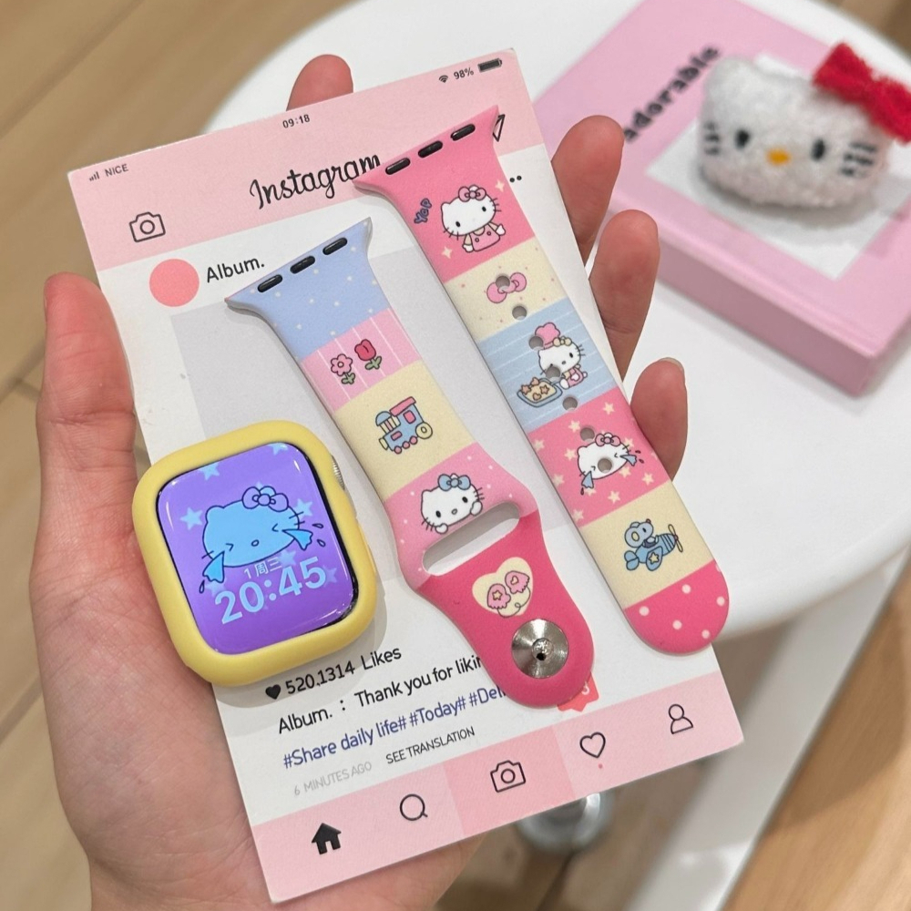 Apple Watch Band - Anime Sanrio Lovely Kitty Silicone Band