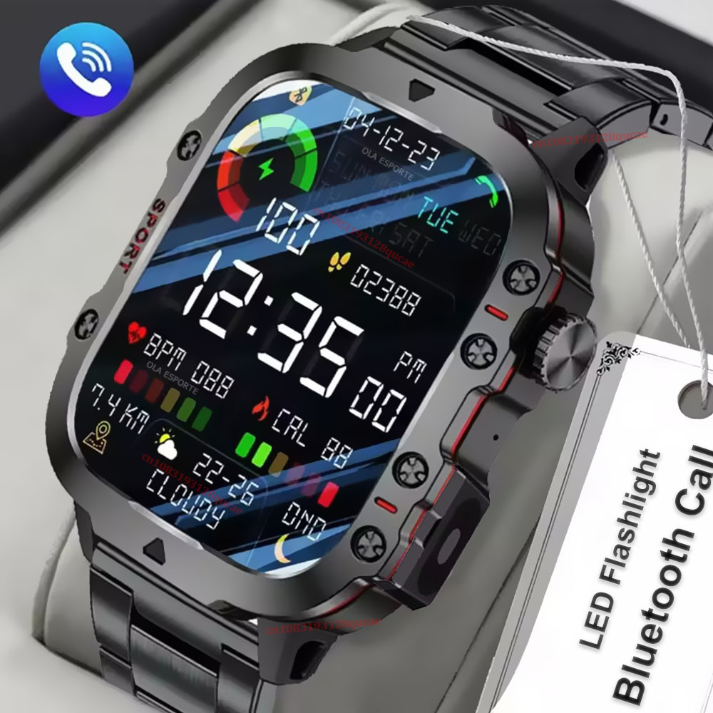 Smartwatch Health Watches For Men - 2026 New Military Smart Watch Men
