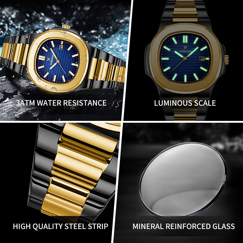 Fashion Square Quartz Man Cloc - огляд і ціна Smartwatch Luxury Watches For Men