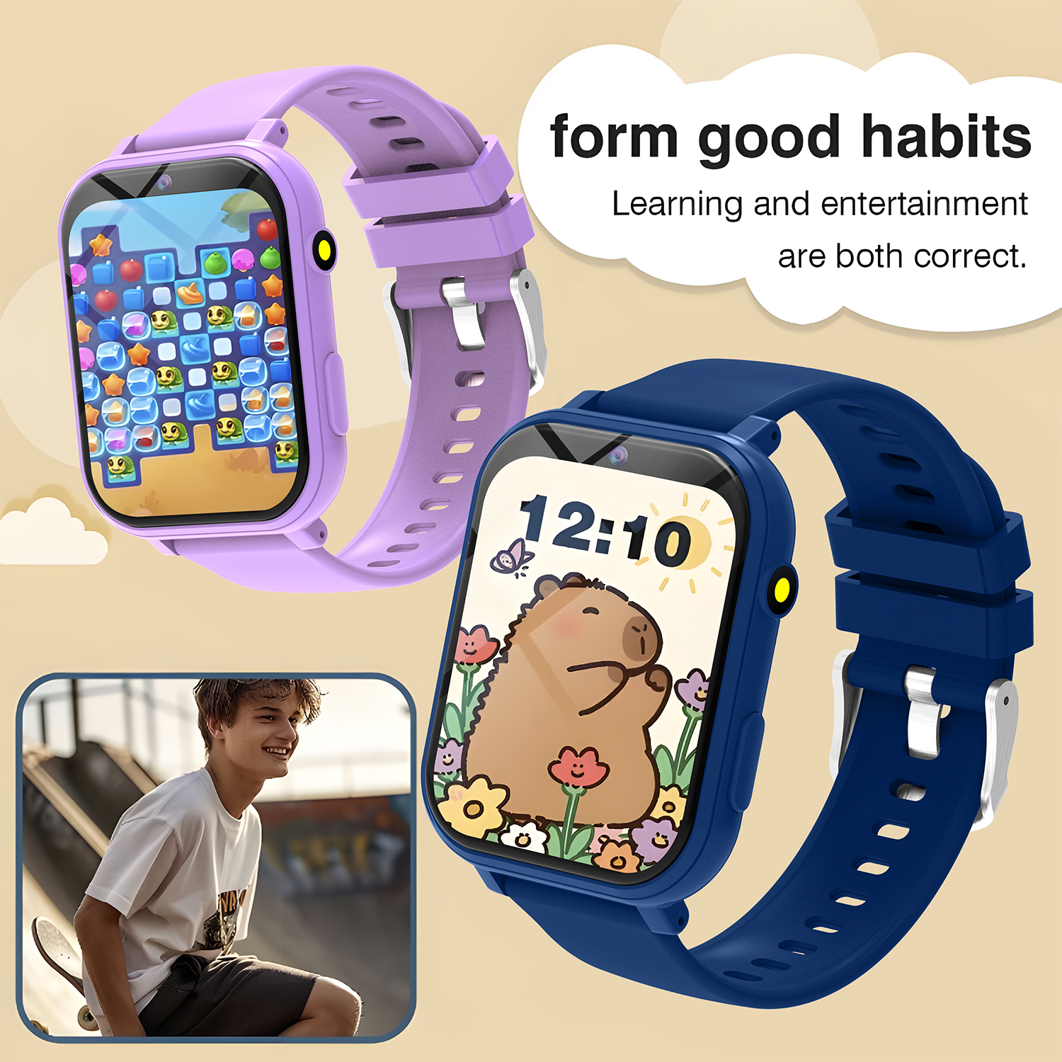 Kids Smart Watch Games Camera  - огляд і ціна Smartwatch Watches For Kid Boy Waterproof