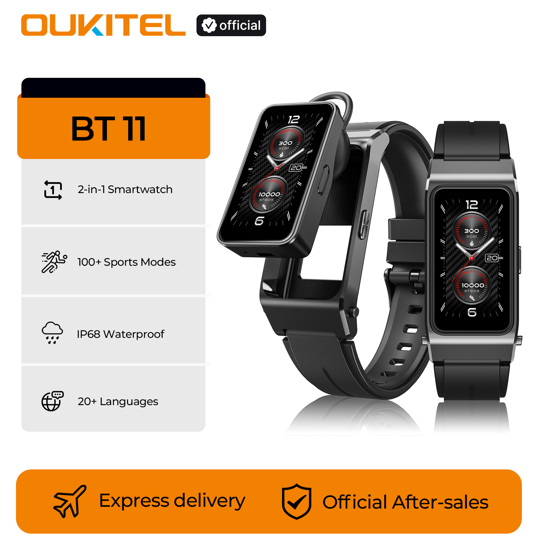 OUKITEL BT11 Smartwatch Blueto - огляд і ціна Smartwatch Health Watches
