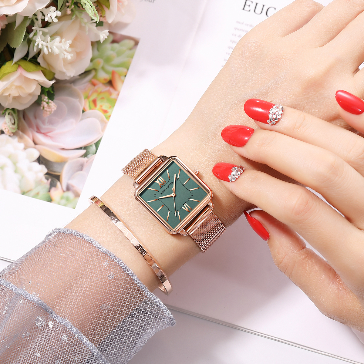 Ladies Square High Quality Sta - огляд і ціна Anti-Magnetic Watch
