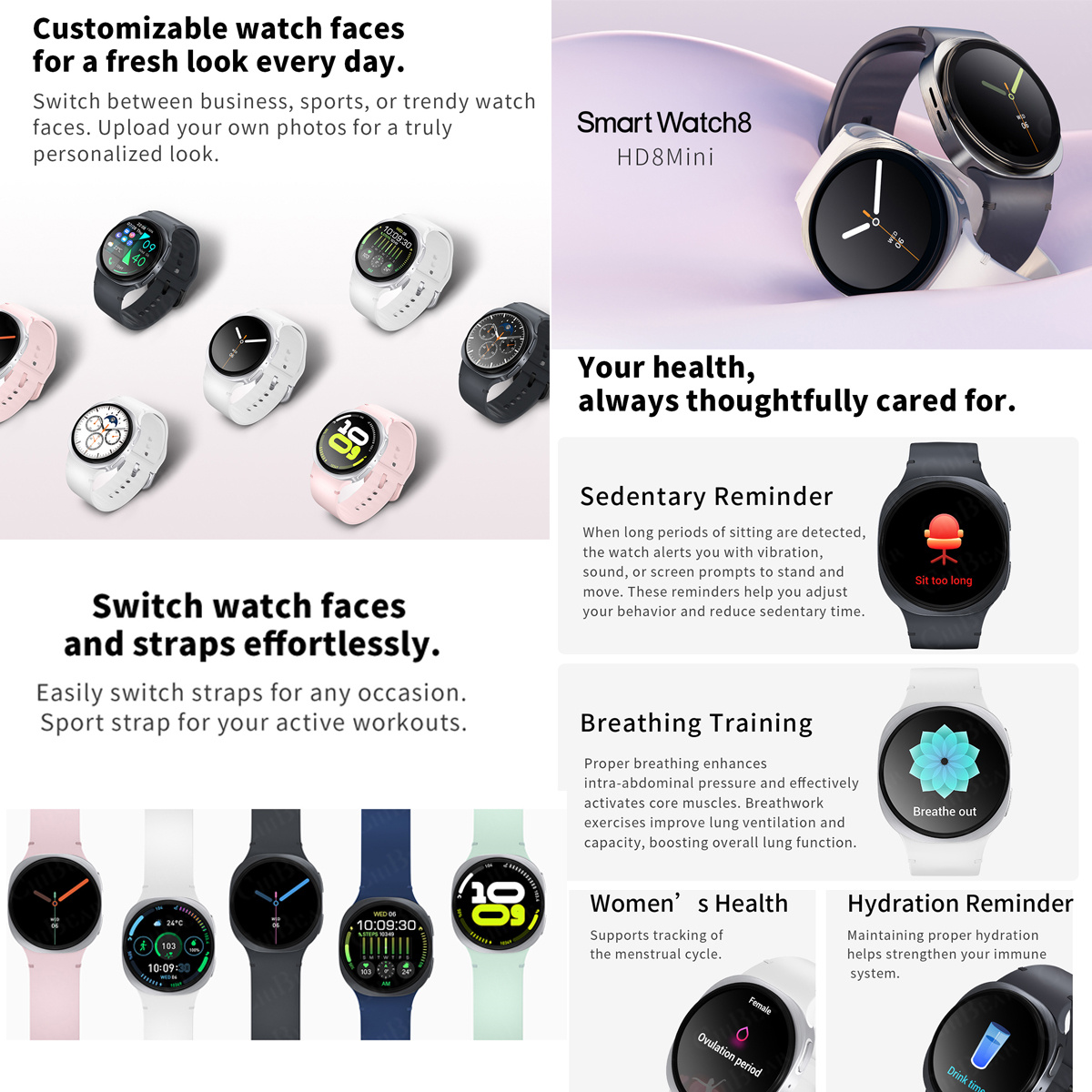 2026 New Watches 8 Mini GPS Tr - огляд і ціна Smartwatch Health Watches For Women