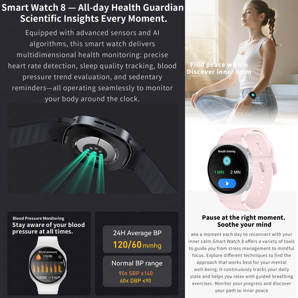 2026 New Watches 8 Mini GPS Tr - огляд і ціна Smartwatch Health Watches For Women