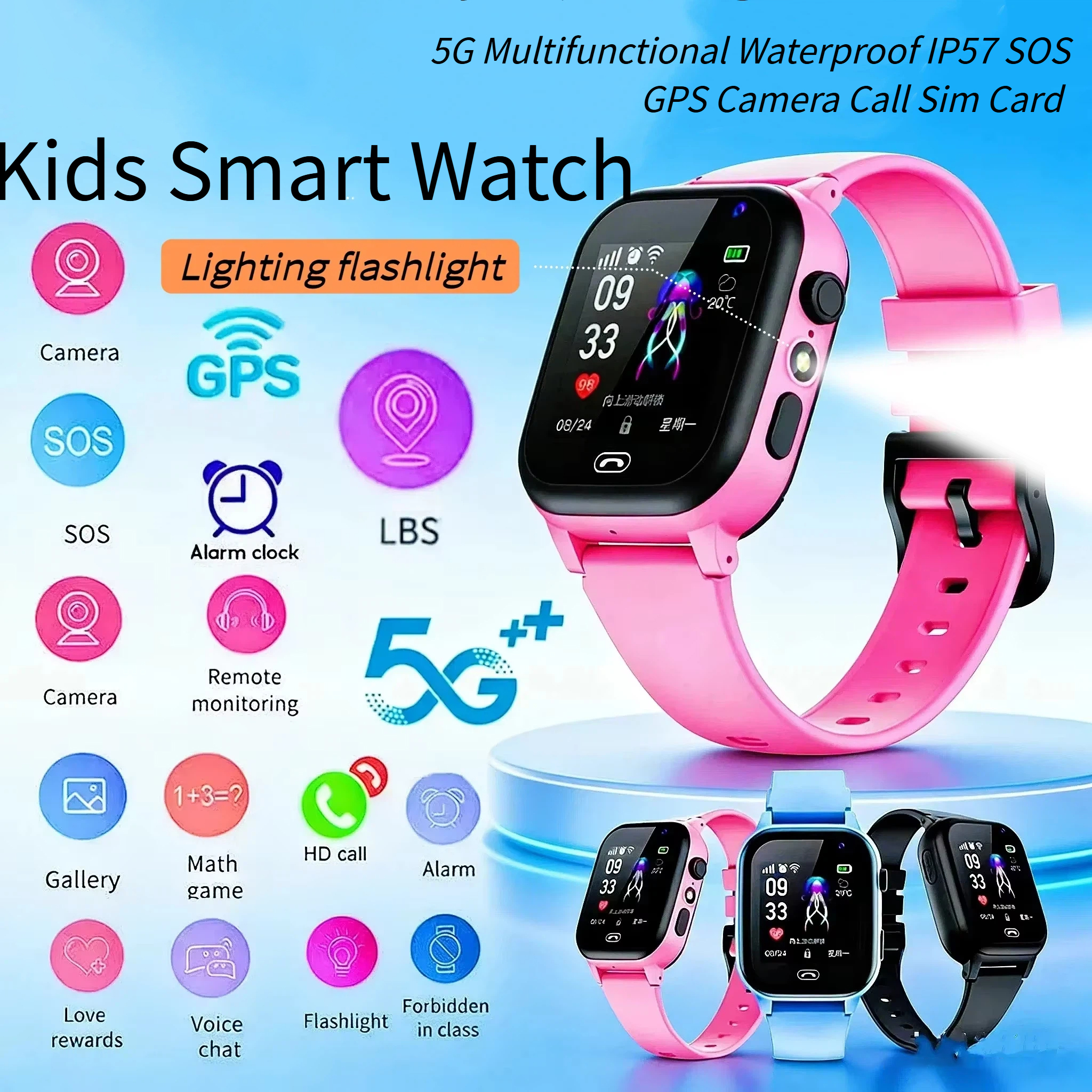Lenovo Kids Smart Watch 5G GPS - огляд і ціна Smartwatch Watches For Kid Boy