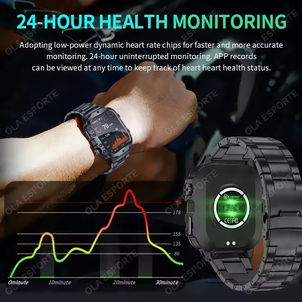 2026 New Military Smart Watch  - огляд і ціна Smartwatch Health Watches For Men