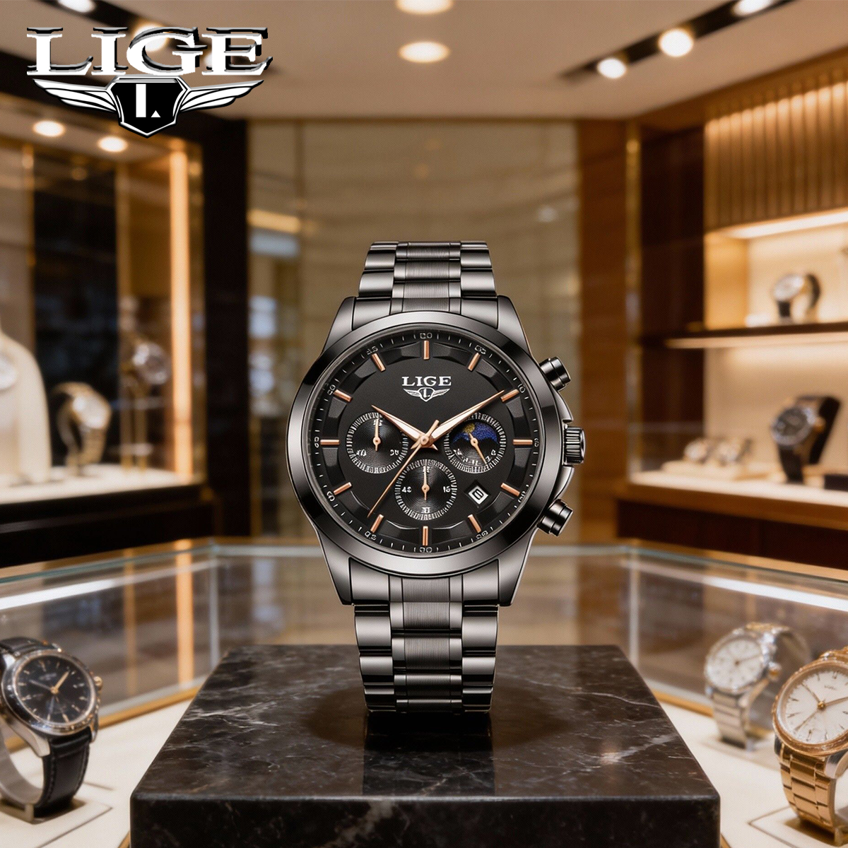 LIGE Luxury Business Man Watch - огляд і ціна Smartwatch Luxury Watches For Men
