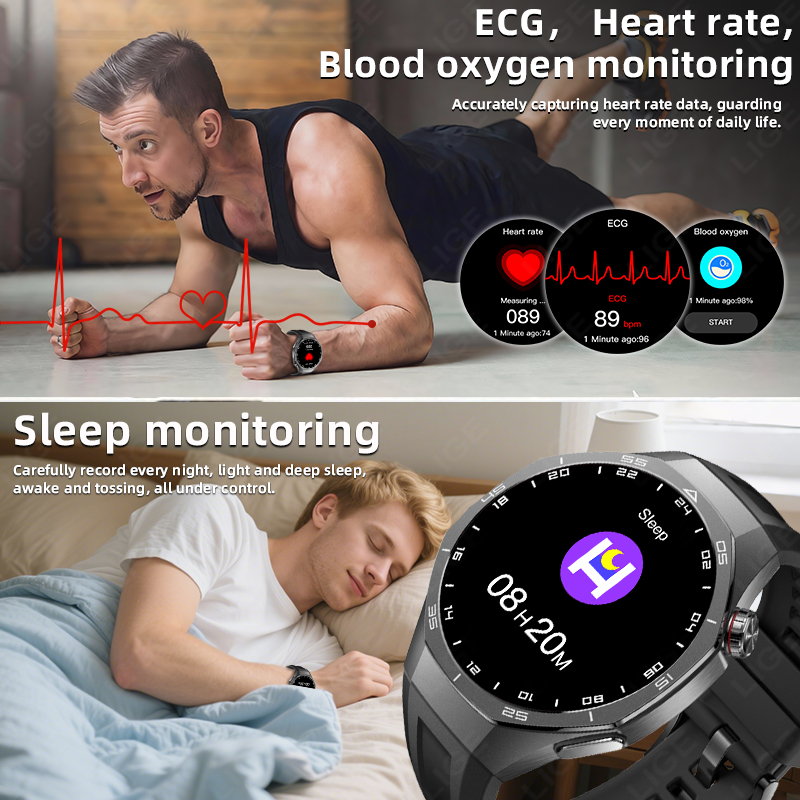 LIGE New ECG Monitor Watch Hea - огляд і ціна Smartwatch Health Watches For Men