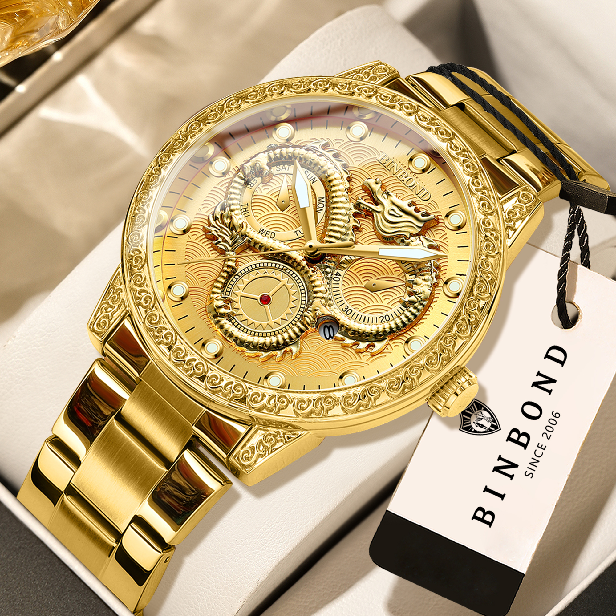 BINBOND Dragon vintage luxury  - огляд і ціна Smartwatch Luxury Watches For Men