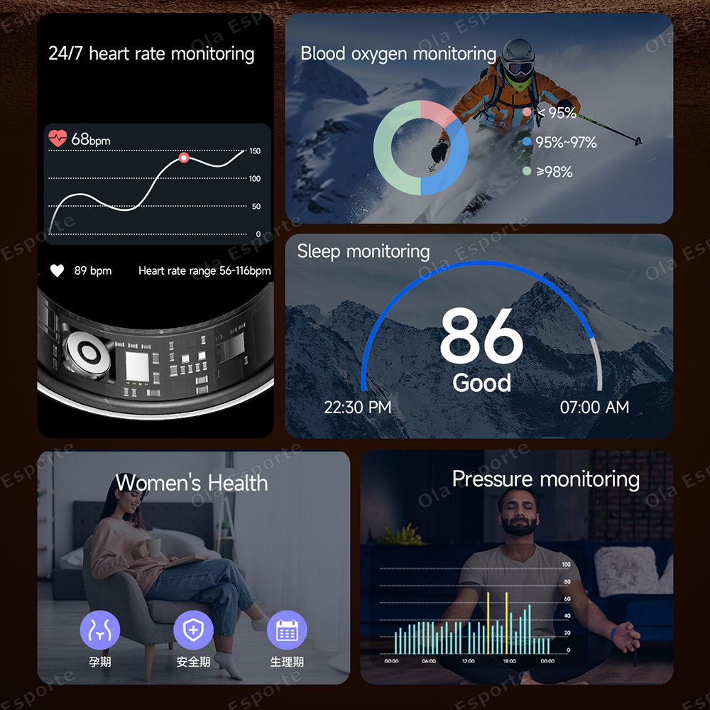 Newest Smart Ring Call Message - огляд і ціна Smartwatch Health Watches For Women
