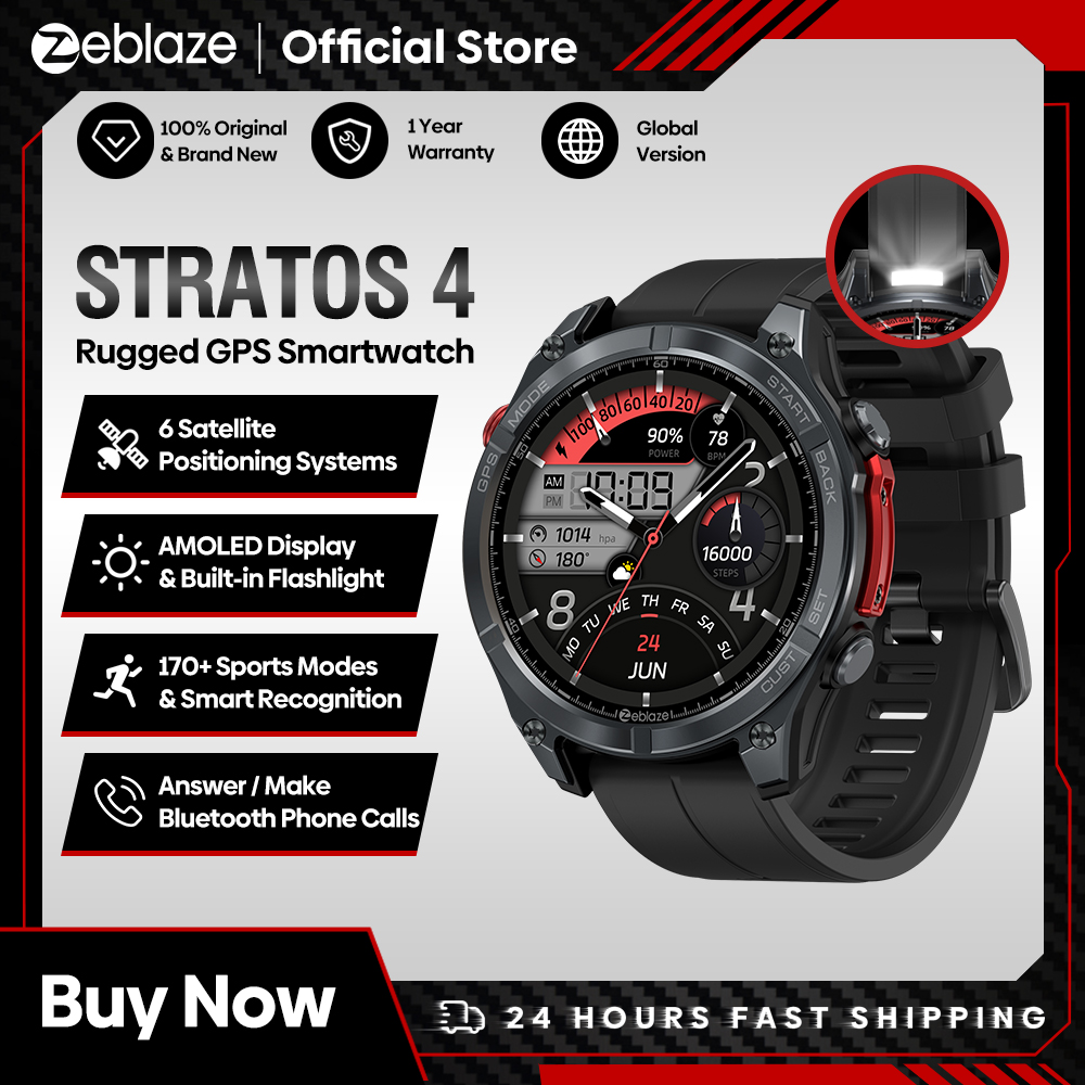 NEW Zeblaze Stratos 4 GPS Smar - огляд і ціна Watch Esim