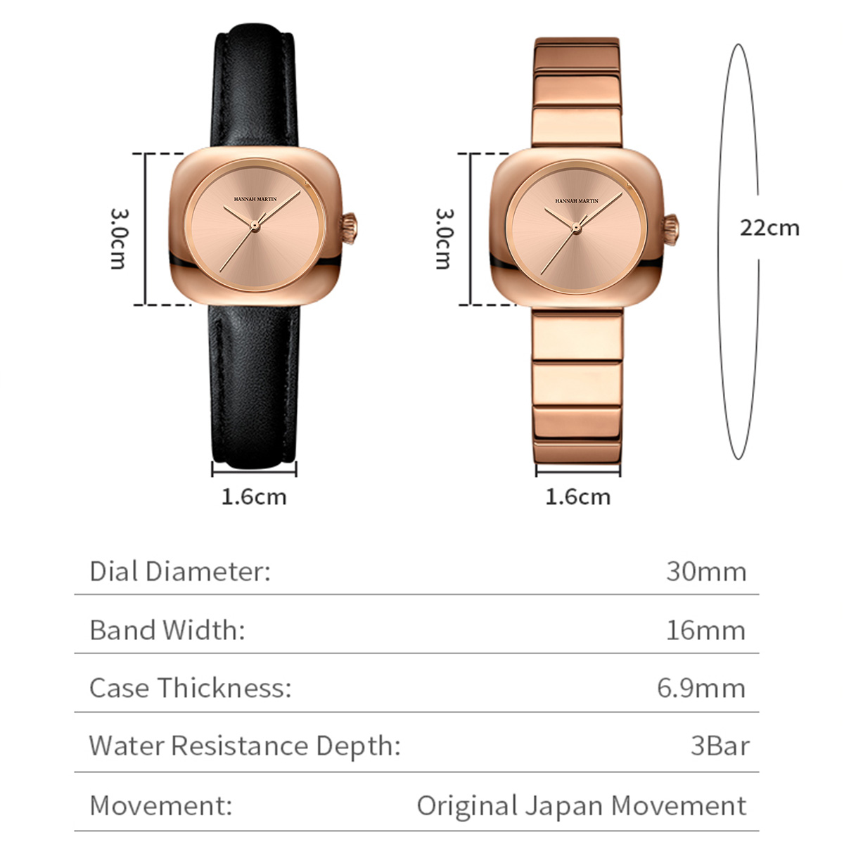 HANNAH MARTIN Women Watch Quar - огляд і ціна Anti-Magnetic Watch