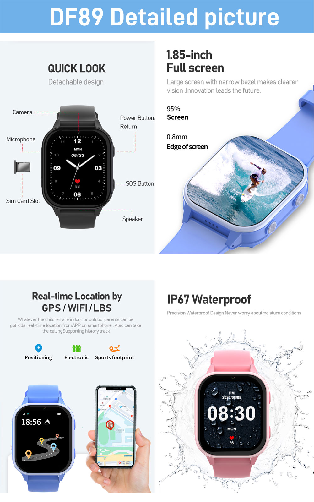 2G 4G Kids Smart Watch Phone G - огляд і ціна Smartwatch Watches For Kid Boy