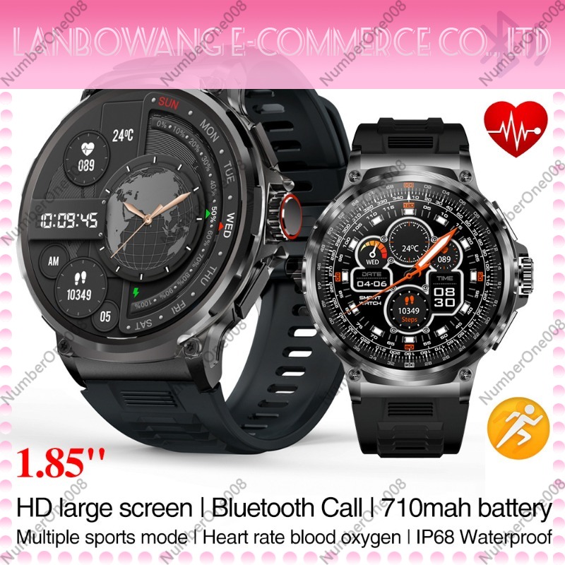 1.85 Inch HD Smart Watch, Blue - огляд і ціна Smartwatch Health Watches