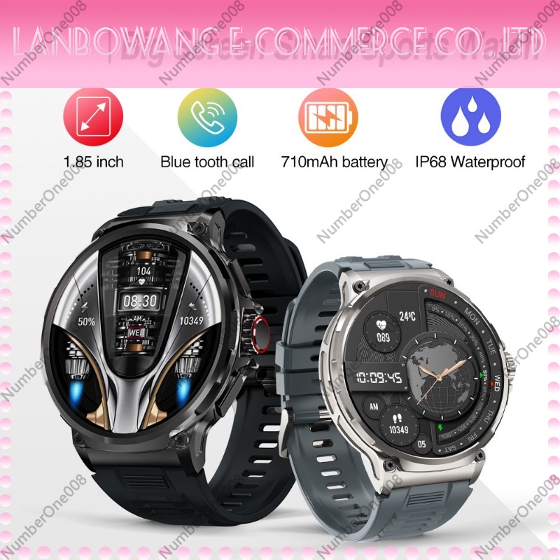 1.85 Inch HD Smart Watch, Blue - огляд і ціна Smartwatch Health Watches